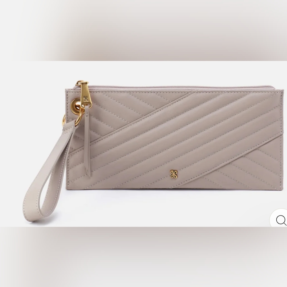 Hobo Vita Napa warm gray wristlet